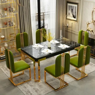 Produktbild von Luxus Tische Esszimmer Tisch Moderner Metall Esszimmertisch Möbel Gold Edelstahl