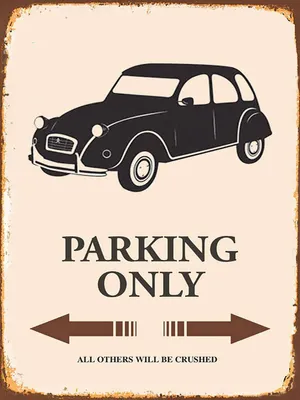 Produktbild von vianmo Holzschild 40x30 cm Auto Parking only all others