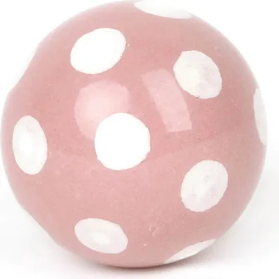 Produktbild von Knauf Ball Polka Dot rosa/weiß