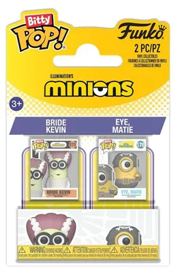 Produktbild von Minions POP! Vinyl Figuren 2er-Pack Bride Kevin & Eye, Matie 2 cm