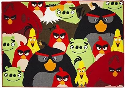 Produktbild von Angry Birds Kinderteppich 95x133cm