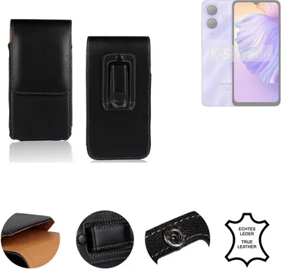 Produktbild von K-S-Trade Holster Gürteltasche Handy Hülle Schutzhülle kompatibel mit Ulefone Note 21 Handyhülle Leder schwarz, 1x