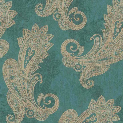 Produktbild von Vliestapete 746457 Tapete Barock 53 x 1005 cm Rasch Indian Style Grün Gold