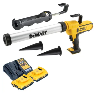 Produktbild von DeWalt DCE 581 D2K Akku Kartuschenpistole 18 V 310 ml + 2x Akku 2,0 Ah + Ladegerät + Koffer