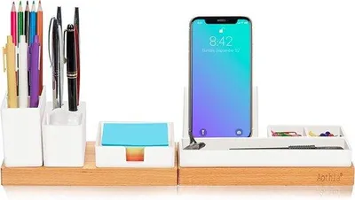 Produktbild von Famanu Büro Organizer – Hochwertige Materialien – Schwarz/Weiß