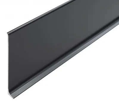 Zdjęcie produktu dla Listwa przypodłogowa aluminiowa 100mm Cezar Szary Ciemny RAL7021 Mat 2,50m