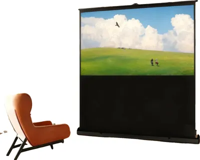 Immagine prodotto di Schermo portatile per proiettore, 80 pollici, guadagno 1,2, autoportante, angolo di visione 160°, formato 16:9