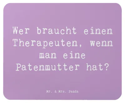 Produktbild von Mr. & Mrs. Panda Mousepad Spruch Liebe Patenmutter - Lavendeltraum - Geschenk, Ratgeber, Freude, handgemacht, Familienbindung, mousematte, Mauspad, laptop, Mouse Pad