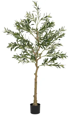 Obrázok produktu pre HOMCOM Umelý olivovník, veľký, 150 cm, umelá rastlina do obývačky, dekorácia