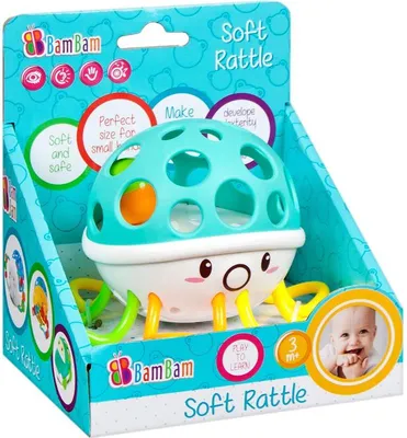 Produktbild von BAM BAM – Weiche Oktopus-Rassel für Babys