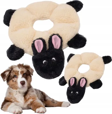 Obrázok produktu pre Hračka pre psa OWCA plyšový maskot so 6 pískatkami mäkký a prítulný