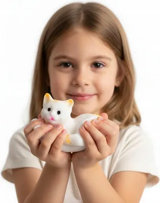Produktbild von Katze Squishy Antistress Spielzeug Quetschball Knetball Kinder Stressabbau 9x5x5cm