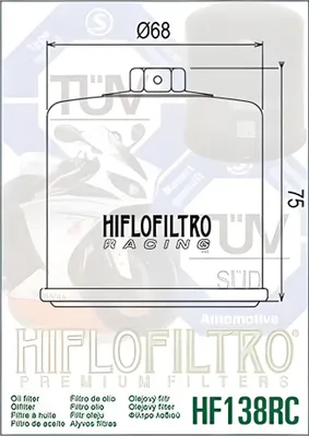 Produktbild von Hiflofiltro Ölfilter Rennölfilter hiflofi.racing hf-124rc