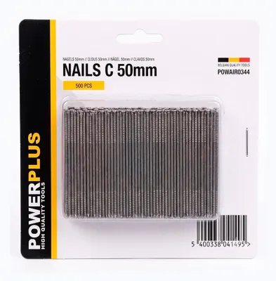 Image de Clous C 50mm Powerplus Fixation Robuste Pour Bois Et Matériaux Divers - Powerplus