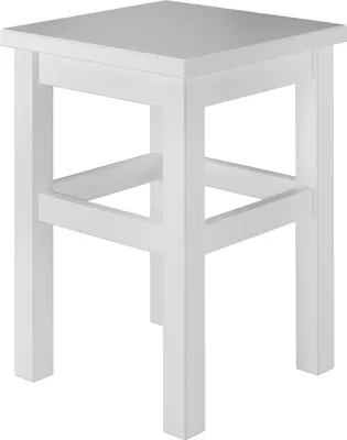Produktbild von Holzhocker Sitzhocker ohne Lehne in Kiefer natur oder weiß V-90.71-41Kiefer weiß
