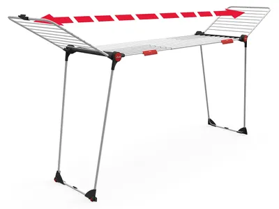 Productafbeelding van Vileda wasrek, huishoudelijke artikelen, Infinity Flex Plus, groot, uitschuifbaar tot 2 meter, maximale ruimtebesparing