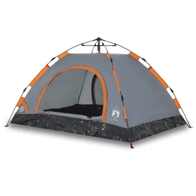 Produktbild von Campingzelt 2 Personen Grau und Orange Quick Release