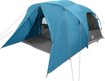 Image de Tente dôme vidaXL pour 4 personnes avec toit, bleue, 455 x 252 x 178 cm