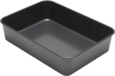 Produktbild von 10 X 7 Zoll Rechteckige Kuchenform, Schwarze Antihaft-Backform Für Den Backofen, Kohlenstoffstahl Tiefe Brownies Aufläufe Kuchen Backformen