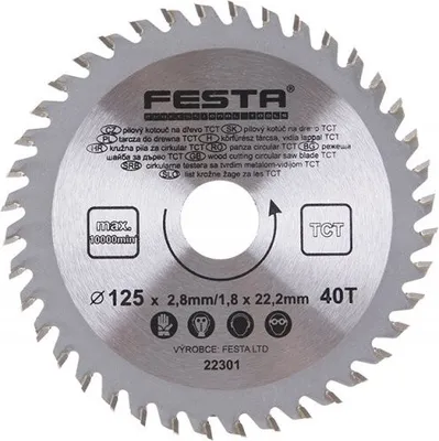 Produktbild von Kreissägeblatt für Holz TCT 125mm/22. 2/40