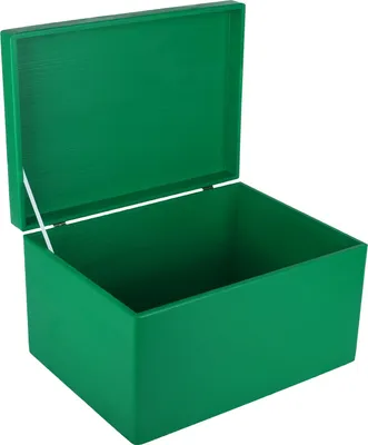 Image de Creative Deco Boite de Rangement en Bois Vert 40 x 30 x 24 cm (+/- 1 cm)