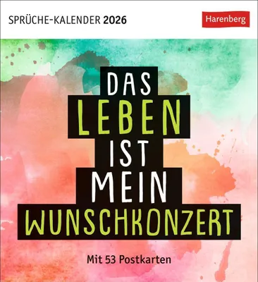 Produktbild von Positive-Sprüche-Kalender Postkartenkalender 2026 - Mit 53 P