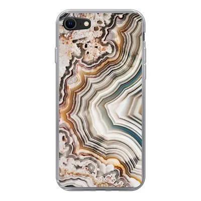 Produktbild von MuchoWow® Handyhülle Schutzhülle Hülle für iPhone 7 Naturstein - Nahaufnahme - Muster Silikon Softcase Handy Hülle - Kartenhalter