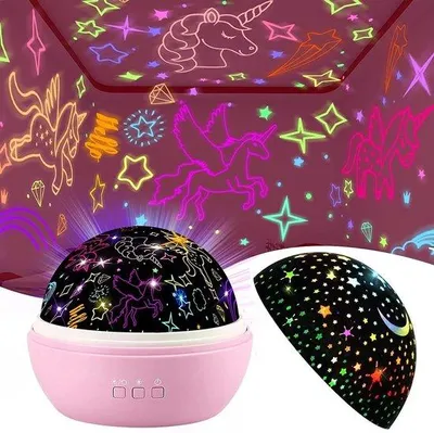 Immagine prodotto di Lampada da notte con proiettore di stelle per bambini, in plastica