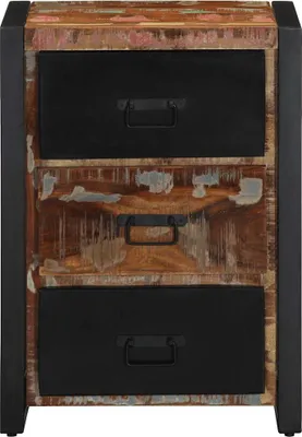 Immagine prodotto di vidaXL Cassettiera Multicolore 50x35x70 cm Legno massiccio Legno di recupero