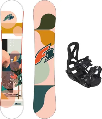 Produktbild von F2 Set Snowboard Junior Bloom Girl Apricot 130cm + Pipe Bindung M
