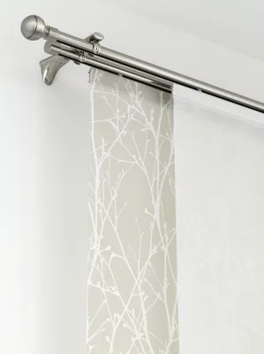 Obrázek produktu pro Gardinia záclonová tyč s vnitřním běhounem I Ø 20 mm vzhled nerezové oceli 120 cm