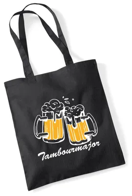 Produktbild von Huuraa Jutebeutel Tambourmajor Spielmannszug 10 Liter Black Baumwolle Tasche Geschenkidee