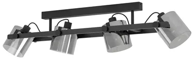 Immagine prodotto di Plafoniera Vintage Hornwood 2 Acciaio Nero 4 Luci E27