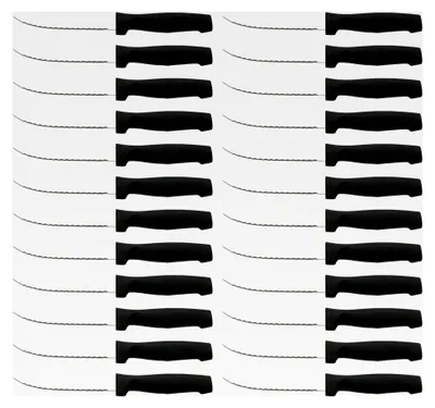 Produktbild von Fleischmesser | Tischmesser | Kotelettmesser | 24 Stück | gezackte Klinge | Griff aus Polypropylen | Edelstahl | 11 cm | spülmaschinenfest