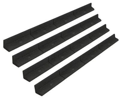 Produktbild von Rasenkante Schwarz 4,8m lang, 8,5cm hoch, flexibel, UV-beständiger Gummi