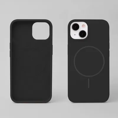 Produktbild von TFO Silicone Thin Mag kompatibel mit Apple iPhone 14 Schwarz Handyhülle mit Magnetring