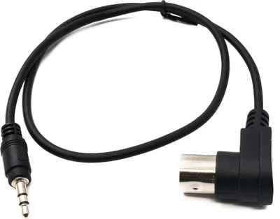 Produktbild von SYSTEM-S MIDI Kabel 50 cm Din 5 Pin Stecker zu 3,5 mm Klinke Stecker AUX Winkel
