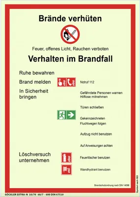 Produktbild von Brandschutzordnung Teil A ISO7010 DIN 14096 nachleuchtend