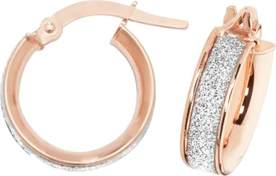 Image de Boucles d'Oreilles Créoles Femme Or Rose 375/1000 - 10mm; TRS16038MM10