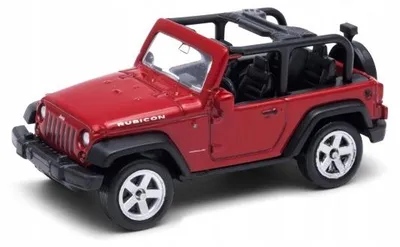 Produktbild von Welly Jeep Wrangler Rubicon Modellauto rot 1:64