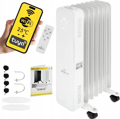 Immagine prodotto di OSLO 1500W Radiatore elettrico a olio WiFi bianco