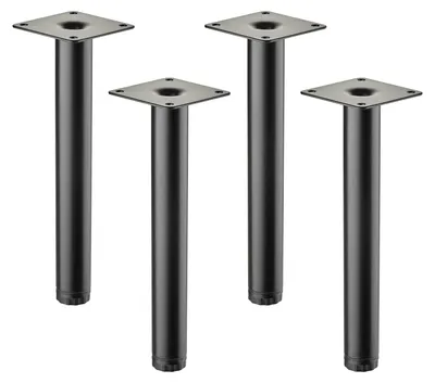 Produktbild von SOTECH Möbelfuß LIMA Ø 25 mm – Höhe 200 mm, schwarz matt (4er Set)
