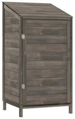 Obrázok produktu pre vidaXL Prístrešok na náradie Antracit 55x52x112 cm Masívne jedľové drevo