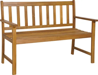 Produktbild von COSTWAY Gartenbank bis 360kg, Sitzbank 2 Sitzer Terrassenbank aus Akazienholz 122x56,5x86cm
