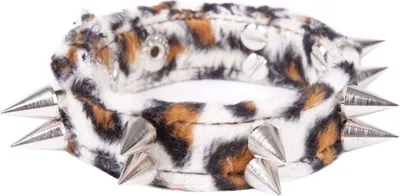Produktbild von Spitznietenarmband - Leopard braun 2-reihig