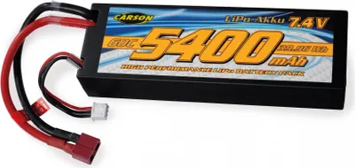 Produktbild von Carson 7,4V 5400mAh 60C 2S 7,4V LiPo Akku T-Plug Deans HC 500608234