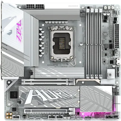 Obrázok produktu pre GIGABYTE Z890M AORUS ELITE WIFI7 ICE, Intel, LGA 1851 (Socket V1), Intel Core Ultra (Series 2), LGA 1851, 256 GB, DDR5-SDRAM