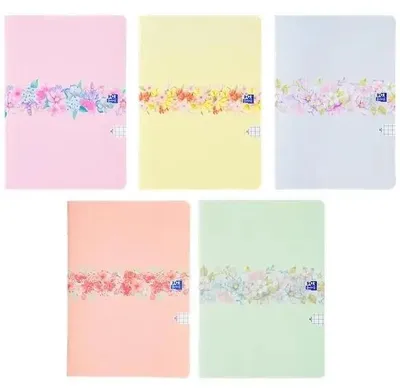 Immagine prodotto di A4/60K Quaderno a quadretti floreali (5 copie) OXFORD