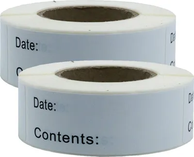 Obrázok produktu pre 250 kusov odnímateľných štítkov do mrazničky, nálepky 25 x 75 mm na skladovanie potravín, papierové štítky do chladničiek a mrazničiek Jednoduché čistenie nezanecháva žiadne zvyšky