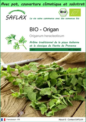 Image de SAFLAX Garden to go -- Origan - 1500 graines - Origanum